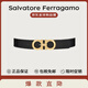 Salvatore Ferragamo菲拉格慕 男士黑色金扣雙面可調(diào)節(jié)腰帶 586940 105送男友禮物