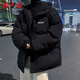 雅鹿棉衣男冬季連帽棉服外套男士加厚面包服棉襖保暖大碼冬裝衣服男裝 606黑色 3XL 【建議體重140-160斤】