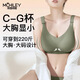 海貍嗨哩（McHiley）大碼孕婦哺乳內衣女防下垂聚攏大胸產后喂奶專用文胸孕期全罩杯超 青檸綠+梅粉紅 XXL(160-190斤)