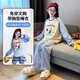 童話課堂睡衣女孩初中生春秋2025新款女童帶胸墊套裝兒童純棉防尷尬家居服 派對狗—567帶胸墊 170 建議身高155-165厘米左右