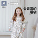 little tiny嬰兒睡袋寶寶四季通用兒童睡衣春秋竹棉四層紗布分腿防踢被夏薄款 愛(ài)麗絲莊園-竹棉中厚【18-22°C室溫】 M碼（建議身高80-95cm)
