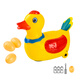 嘉爾樂(lè )（JEL JIAERLE TOYS）夢(mèng)童之星會(huì )走路生蛋下蛋的小母雞萬(wàn)向燈光小動(dòng)物音樂(lè )女孩寶寶玩具 下蛋鴨(配6顆蛋)951-12+3節5色隨