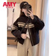 愛(ài)麥依撞色短款棒球服外套女2025夏季新款韓版休閑小個(gè)子加棉夾克上衣 黑色【春秋款】 M 【建議100-115斤】