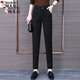 啄木鳥(niǎo)加絨毛呢哈倫褲子女秋冬加厚2026年新款高腰休閑呢子小腳褲子女 黑色 9877款 L /28建議101-110斤