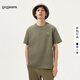 gxgjeans男裝 多色趣味印花時(shí)尚簡(jiǎn)約圓領(lǐng)短袖T恤男生  25夏新款 橄欖綠 M (170)