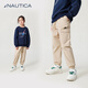 NAUTICA【兒童城市戶外】 男童女童長褲春秋季薄款工裝褲大童褲子 卡其色 150