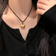 鉑吶苓小胖福吊墜項鏈女新中式時(shí)尚輕奢小眾鎖骨鏈高級感頸鏈送女友禮物 小胖福吊墜項鏈【黑繩】
