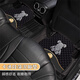 齊選卡通黑金小熊汽車通用品全車腳墊硅藻泥主駕駛防滑耐臟后排地毯墊 【黑金小熊】后排腳墊兩片