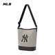 MLB水桶包新款斜跨女高級包包百搭情侶通勤帆布簡(jiǎn)約復古單肩包 黑色
