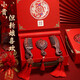 京悠雨結婚禮物紫檀木梳子送新人新娘實(shí)用新婚訂婚朋友閨蜜陪嫁對梳 錦繡良緣【鳳凰鏡子一對】 國潮禮盒