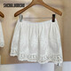 圣羅地奧屁簾蕾絲小屁簾打底半身裙女秋冬新款松緊腰防走光疊穿短裙子 白色常規(長(cháng)33) 均碼