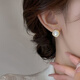 閃刻韓國輕奢耳環(huán)女感耳扣新款小眾生日禮物送媽媽女友情人節禮物 韓國輕奢貝殼鋯石耳環(huán)