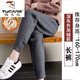 啄木鳥(niǎo)（TUCANO）加絨加厚運動(dòng)褲女秋冬季寬松束腳2025新款休閑褲子高腰顯瘦衛褲女 深灰色-長(cháng)褲【超柔銀狐絨】 3XL 建議135-160斤