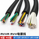迎科RVV銅芯6 7 8 10 12芯*0.3 0.5 0.75 1.0平方電線電纜電源護套線 7*0.3 （100米）