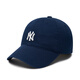美職棒（MLB）男女復(fù)古可調(diào)節(jié)軟頂運(yùn)動棒球帽休閑遮陽鴨舌帽情侶CP77/CP66 藏藍(lán)NY小標(biāo)【CP77-50NYS】 均碼
