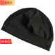 午堇棉睡帽單層薄款壓發(fā)帽男女包頭帽光頭帽空調帽老人防風(fēng)棉布帽子 黑色 均碼