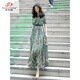 范哲狼奢侈高端連衣裙女2025夏季新款法式茶歇?dú)赓|(zhì)碎花長(zhǎng)裙子夏天 花色 S 建議100斤以下
