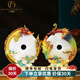 廣贊萊龍鳳呈祥平安扣擺件琺瑯彩客廳酒柜裝飾新婚結(jié)婚喬遷禮物 龍鳳呈祥平安扣一對(duì)裝