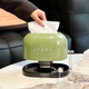 尊慕斯復古紙巾盒客廳茶幾大容量臥室桌面衛生紙抽紙盒創(chuàng  )意雙層收納盒 雙層收納紙巾盒【綠色】