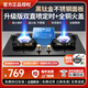 櫻花雪燃氣灶雙灶家用猛火灶天然氣灶煤氣灶防干燒5.2kw大火力不銹鋼液化氣灶罐裝專(zhuān)用臺式嵌入式灶具 【黑鈦金不銹鋼】四分段雙直噴定時(shí)款+全銅火蓋 液化氣