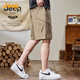 JEEP吉普【工裝薄款】2026夏季新款男士五分休閑褲男中褲運動(dòng)短褲子男