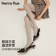 Henny Rue亨尼露女士打底褲襪女春夏薄款莫代爾坑條連褲襪微壓顯瘦連腳襪 淺銀灰 1條 均碼