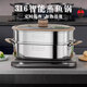 幸甚日本品牌316不銹鋼蒸鍋家用蒸魚(yú)鍋橢圓長(cháng)方形特大號蒸魚(yú)專(zhuān)用神器 【定時(shí)鬧鐘款-蒸魚(yú)鍋】 3層 37cm