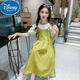 迪士尼（Disney）女童夏裝連衣裙2025新款洋氣女孩假兩件吊帶裙童裝夏季兒童公主裙 綠色 130 cm