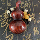 印度紫檀木葫蘆手把件木雕文玩福祿葫蘆掛件隨身攜帶把玩汽車掛飾