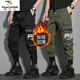 啄木鳥(niǎo)（TUCANO）春夏季工裝褲男透氣寬松大碼顯瘦耐磨束腳工作褲機能風(fēng)傘兵休閑褲 720黑色+720軍綠冬季加絨 XL 建議115-135斤