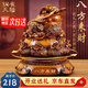 銅雀天驕金蟾招財擺件公司新店開業(yè)大吉禮物生意興隆高檔禮品金蟬大擺件 檀木小號尺寸約30*30*31cm