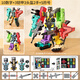 元族數字變形玩具0到9加大合體機器人3-6歲兒童金剛機甲汽車(chē)男孩8禮物 加大10數字5符號套【禮品盒】3頭