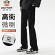 大嘴猴（paul frank）牛仔褲男士2025夏季高街微喇褲子男修身休閑褲男褲 黑色 L