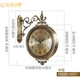 伯莎丹頓雙面掛鐘客廳創(chuàng  )意歐式復古家用靜音鐘表玄關(guān)臥室兩面金屬壁掛時(shí)鐘 16001【日本麗聲機芯】