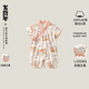 龍喜年【孕媽有禮】嬰兒滿月男女寶寶衣服夏百天百日宴五毒服連體59.9元 淺黃色虎鎮(zhèn)五毒 73cm