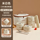 沃德百惠（WORTHBUY）真空保溫飯盒上班族304不銹鋼便當盒湯碗飯菜盒學生專用保溫飯桶 lucky米白色大小號各2個+餐具+袋