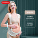多米貝貝托腹帶孕婦專(zhuān)用孕中晚期收腹帶懷孕期透氣高彈垮肩式背帶保胎帶 膚色/L[腹底圍110-130cm]