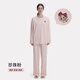 Teenie Weenie女童家居服套裝小熊2025春夏季情侶睡衣休閑刺繡睡衣女舒適家居服 珍珠粉 S