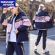 WASSUP JOYZON品牌運(yùn)動(dòng)套裝女春秋新款大碼寬松青年學(xué)生休閑顯瘦兩件套跑步服潮 粉藍(lán)色（春秋款兩件套） S（建議75-95斤）