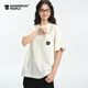 Dangerous people薛之謙dsp口袋貼布時(shí)尚百搭基礎潮流圓領(lǐng)短袖T恤 米白 M