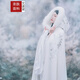 艾諾黛斗篷冬季漢服女成人古裝白色加絨加厚披風(fēng)外套中長(cháng)款納蘭詞刺繡 米白色斗篷 有毛領(lǐng) 加絨