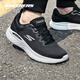 斯凱奇（Skechers）男鞋夏季新款軟底輕便運(yùn)動(dòng)鞋減震透氣跑步鞋網(wǎng)面黑色休閑鞋 220898-BKGY 42