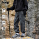 JEEP SPIRIT吉普沖鋒褲男春秋季新款美式機能工裝褲戶(hù)外運動(dòng)長(cháng)褲束腳休閑褲男 迷彩巖石灰B 2XL