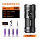 神火（SupFire）M6強光手電筒超亮長續(xù)航大功率遠射LED可充電戶外探照驗酒照酒燈 M6定焦45瓦+4節(jié)2000毫安+Ty-c線