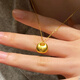 丹裴黃金古法小胖福項(xiàng)鏈女999足金元寶金坨坨吊墜鎖骨鏈套鏈送女友 黃 黃金項(xiàng)鏈  2.95克