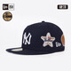 NEW ERA【七夕禮物】紐亦華棒球帽男女同款MLB平檐帽NY刺繡潮流情侶5950 60358055-藏青色 758 60cm