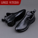 LOYEZI VUTYZIUO輕奢男鞋2025秋季新款軟底休閑皮鞋男士運(yùn)動(dòng)一腳蹬頭層牛皮鞋子男 黑色 42