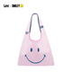Lee×Smiley聯(lián)名笑臉帆布袋托特包斜跨手提單肩大容量女士通勤購物袋