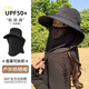 目丸戶(hù)外全臉?lè )罆裾谀樧o頸一體帽子女夏季透氣面罩遮陽(yáng)帽大檐養蜂帽女