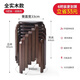 PEOY實(shí)木凳子圓凳家用可疊放小板凳現代簡(jiǎn)約客廳餐凳網(wǎng)紅化妝凳矮凳 全實(shí)木胡桃色6把裝